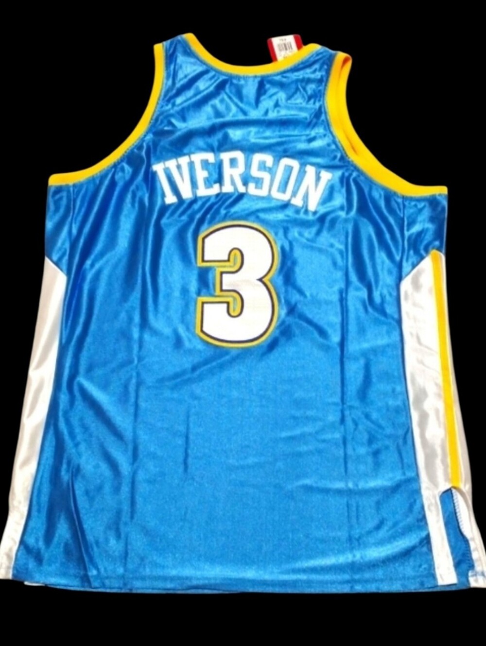 Mitchell & Ness The Answer Allen Iverson Denver Nuggets Premium 🏀 Jersey sz XXL - Picture 3 of 5